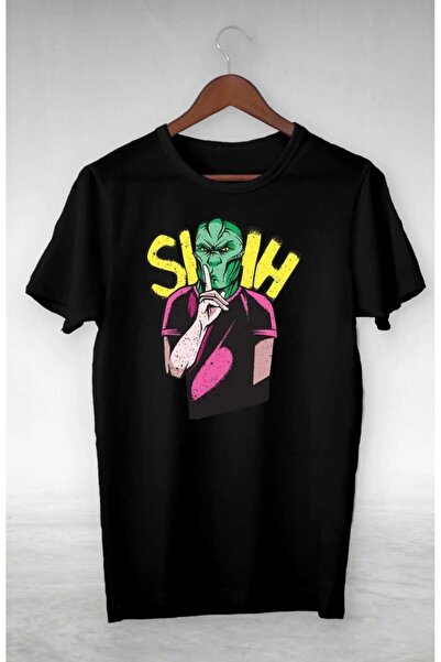 PERISENSE Unisex Women Men Silence Sign Design Printed Oversize T-shirt