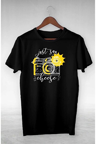 PERISENSE Tricou oversize, unisex, femei, bărbați, Just Say Cheese