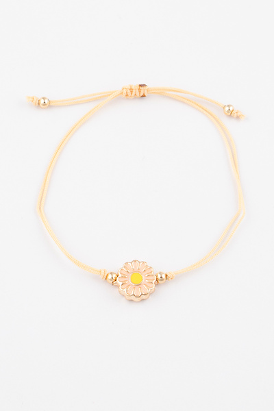 Sortie Aksesuar سوار حبل مكرامية 107 - شكل زهرة الأقحوان، ارتفاع قابل للتعديل