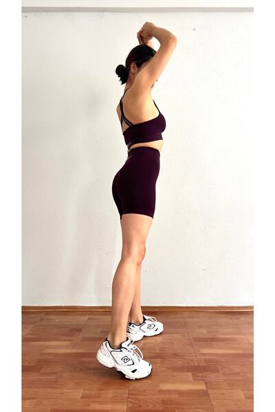 Zeynos Giyim Profesyonel Spor Seamless Şort Bralet Takım