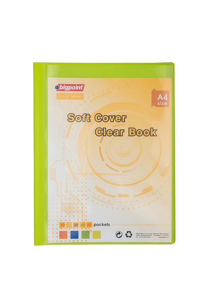 Bigpoint Lolly Series Soft Presentation File with Pockets 10 Pieces Green x 5 Pieces