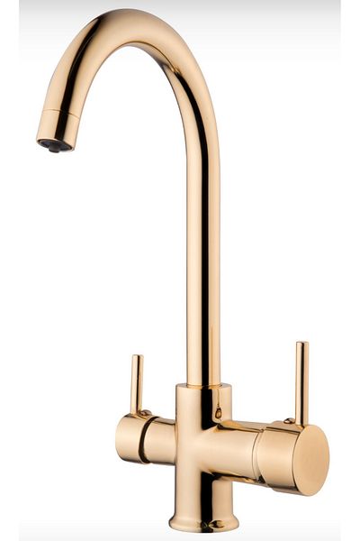 İSAOĞLU YAPI Gold Purified Kitchen Faucet Purifier Sink Tap Gold Fixture