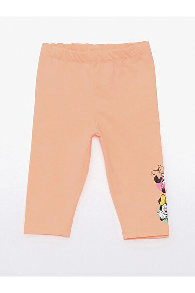 LC Waikiki LCW baby Crew Neck Short Sleeve Minnie Mouse Printed Baby Girl Blouse and Leggings 2 Pieces Set