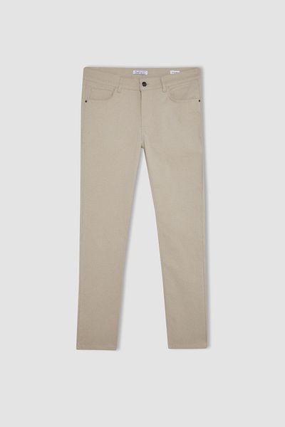 DeFacto Chino Canvas-Hose, schmale Passform, schmale Passform, schmales Bein mit Taschen, T1055az24sp
