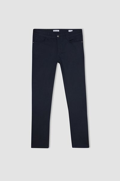DeFacto Sommer-Chino-Canvas-Hose, schmale Passform, schmale Passform, schmales Bein mit Taschen, T1055az24sp