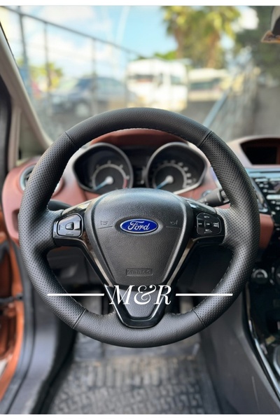 M&R OTO KILIF AKSESUAR Ford Fiesta Araca Özel Orijinal Kaplama Deri Direksiyon Kılıfı