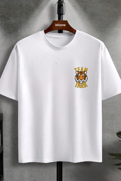 Khione Unisex dizajnerski tim Tigar Štampano 100% pamuk T-shirt