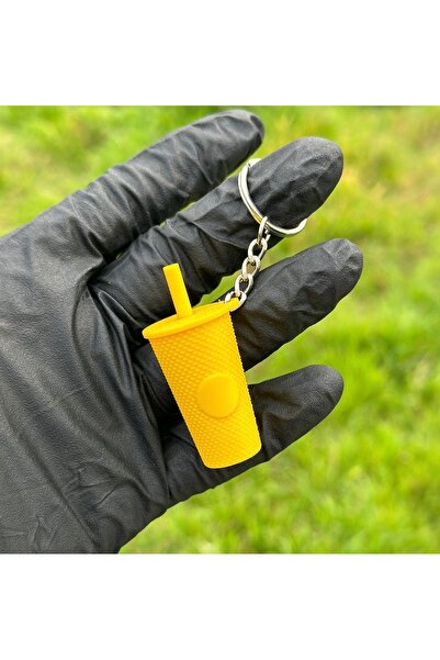 3dbaydesign Жълт ключодържател - чаша за кафе