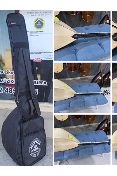 Bağlama Kısa sap beyaz 40cm  kelebek prefesyonel saz