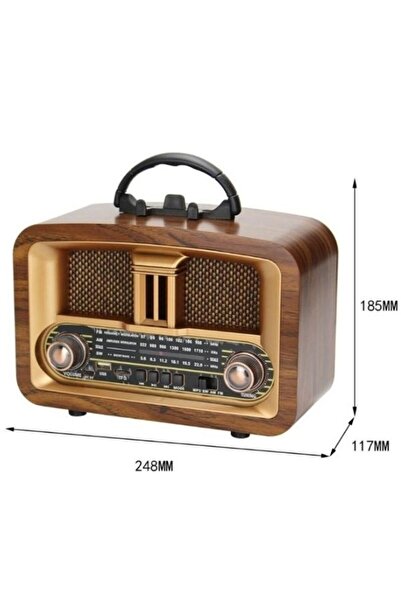 ataşbey RT-876 Bluetooth, Usb/Sd/Fm 3 Band Radyo Nostalji Müzik Kutusu
