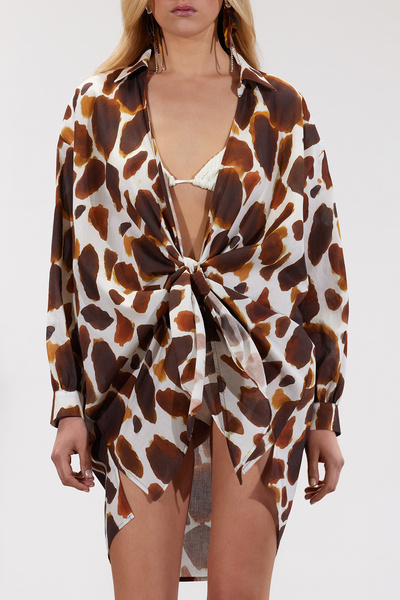 Trendyol Collection Leopárdmintás mini kimonó és kaftán – limitált kiadás TBESS24PR00010