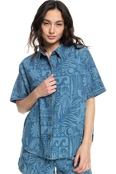 Roxy Πουκάμισο ERJWT03621 ΜΑΥΡΟ/ΛΕΥΚΟ