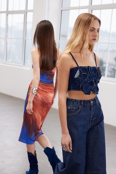 Trendyol Collection Джинси-балон з високою талією Темно-синій шов Детальніше Більш стійкий TWOSS24JE00141