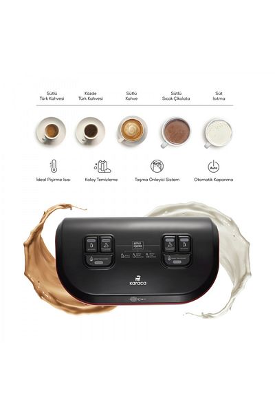Karaca Hatır Hüps Duet Türkische Kaffeemaschine, Silber 1400W Kaffeevollautomat-Kaffeemaschine