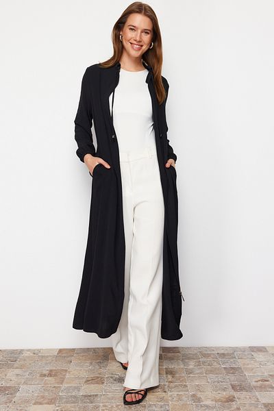 Trendyol Modest Černá tkaná čepice & Ferace & Abaya TCTSS24KF00025