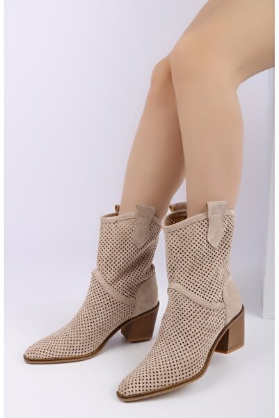 Tibu Ayakkabı Mila Short Summer Boots - Beige