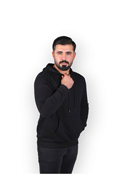 M MOONCOVER Mooncover Men's Hooded 100% Cotton Sweatshirt – Black