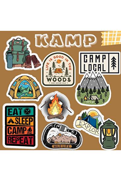Pufidik Kamp Sticker Seti | Laptop Notebook Telefon Etiket