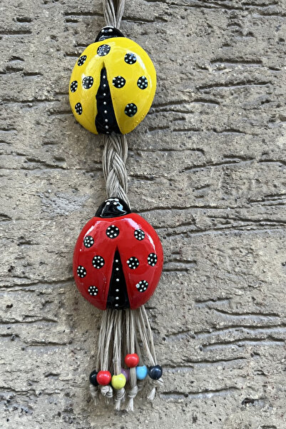 Polyester Tile Embroidered Ladybug Wall Ornament