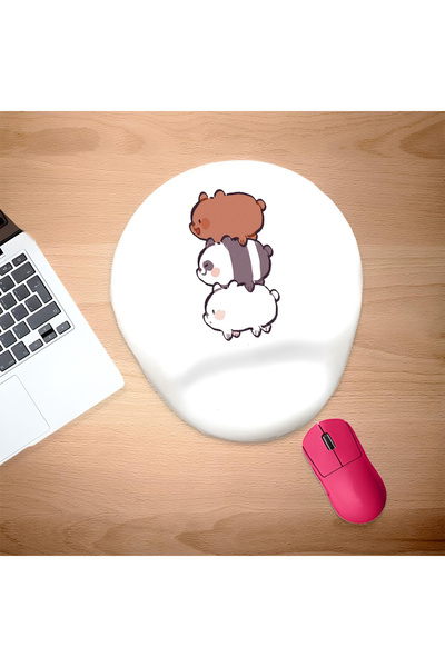 UcuruStore Mouse Pad cu suport pentru încheietura mâinii, cu design de urși s...