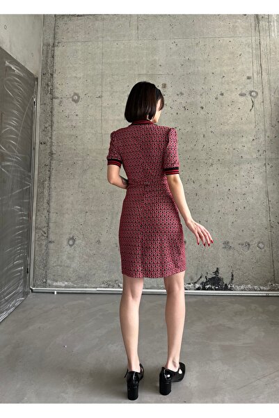 Friday Mood Women's Jacquard Polo Collar Dress