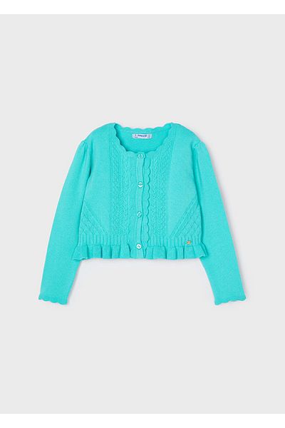 MAYORAL Cardigan pentru fete cu volane ajurate - 3354
