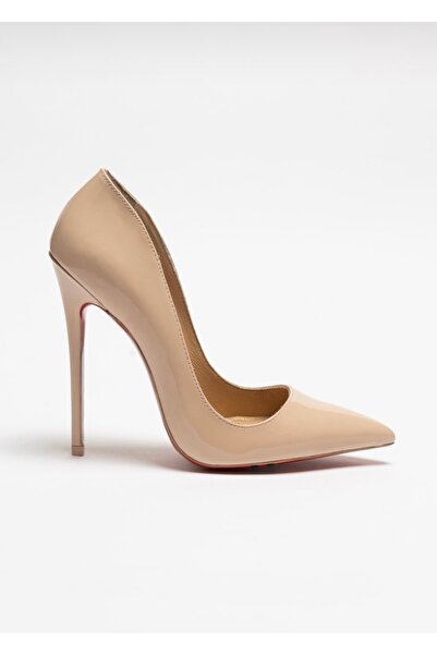 ASPECTO Sirius - Bej Rugan Stiletto Hakiki Deri Astarlı Topuklu Ayakkabı