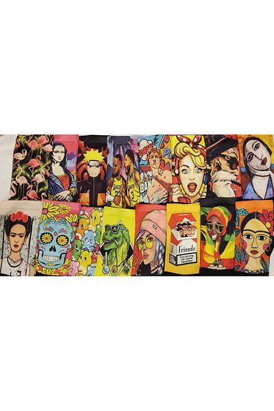 FG KONNİCHİWA جوارب بتصميم مخصص منقوشة على شكل طائر من POP-ART