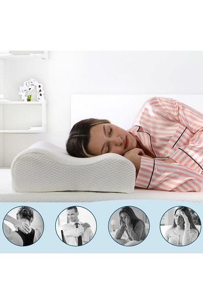 Viscomina Large Size Orthopedic Visco Pillow Neck Hernia Pillow Visco Pillow For Neck Flattening XXL BOY