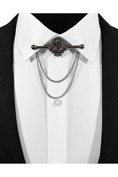 BLC Basic Line Co. Her Gömleğe Uygun Koyu Gümüş Gri Renk Çerçeve İçinde Gri T...