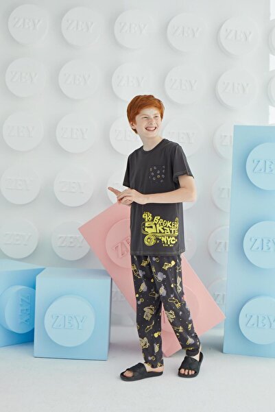 Sevim Короткий піжамний комплект для хлопчиків, антрацитовий C9T5N68