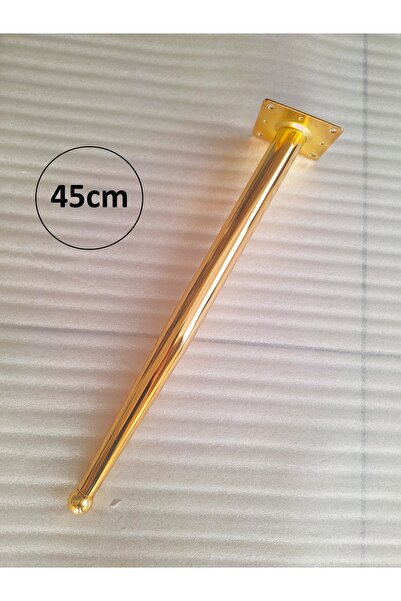 DEMONTEPARK 1 adet-45cm metal konik ayak-sehpa ayağı-gold renk kaplama