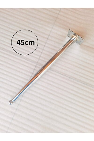 DEMONTEPARK 1buc-45cm picior conic metalic-picioare măsuță de cafea-finisaj culoare argintiu