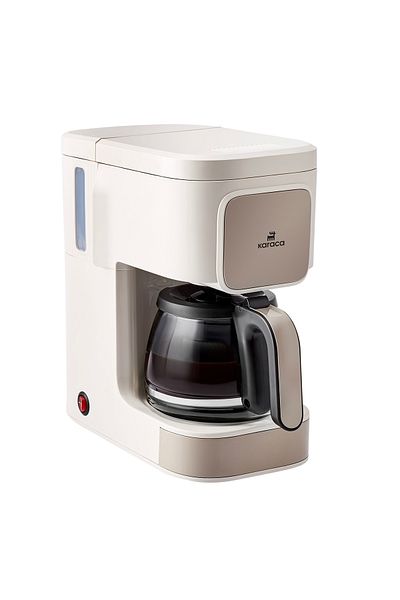 Karaca 2 in 1 Coffee Aroma Tea and Filter Coffee Brewing Machine, Glass Teapot, Water-Free Working Safety