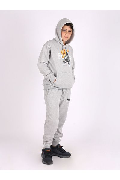 Çiggo Kids Σετ φόρμας Unisex με κουκούλα Cool Teddy Bear Kangaroo Pocket