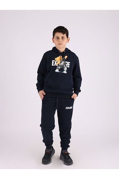 Çiggo Kids Σετ φόρμας Unisex με κουκούλα Cool Teddy Bear Kangaroo Pocket
