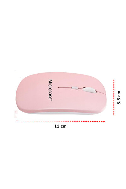 Microcase IPad 8. Nesil 10.2 Tablet İçin Uyumlu Tablet Çanta+Bluetooth Klavye+Mouse+Stand Pembe-AL4233