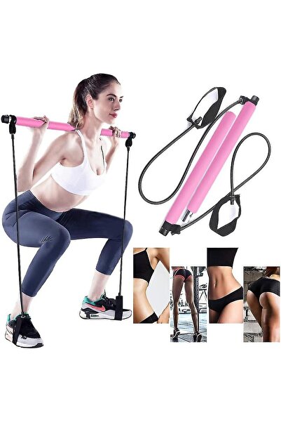 BarkoFix Pilates Egzersiz Aleti Pilates Portable Jimnastik Çubuğu Direnç Last...