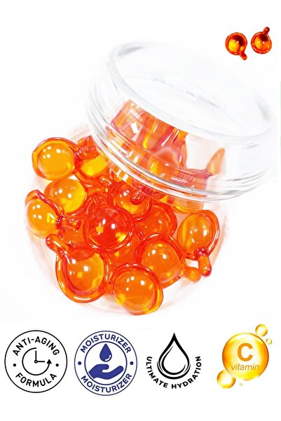 xolo Cilt Bakım Kapsülü C Vitamini Özlü Yüz Serumu Tüm Cilt Tipleri İçin 20x0...