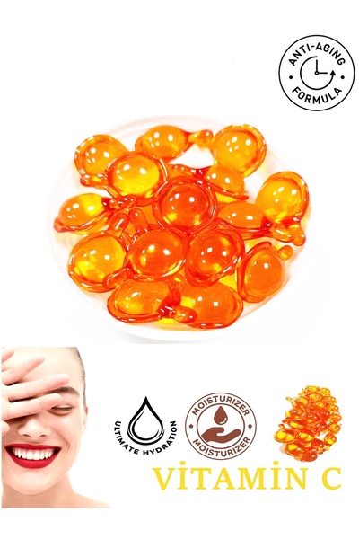 xolo Cilt Bakım Kapsülü 40 Adet C Vitamini Özlü Yüz Serumu Tüm Cilt Tipleri İ...