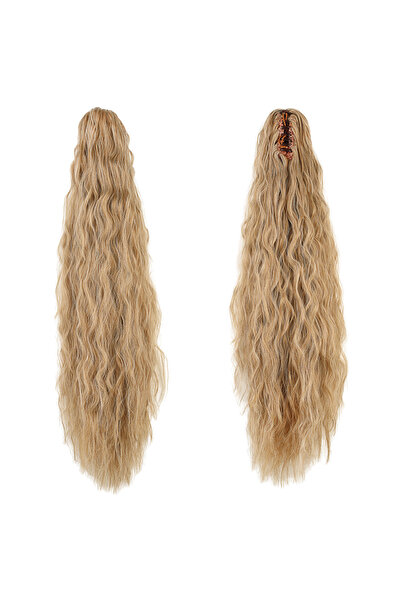 SILA Tokalı Kabarık Dalgalı At Kuyruğu - Balköpüğü Beyaz Platin Röfleli