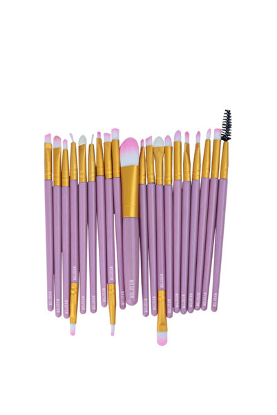 MUJGAN مجموعة 20 فرشاة مكياج باللون الوردي