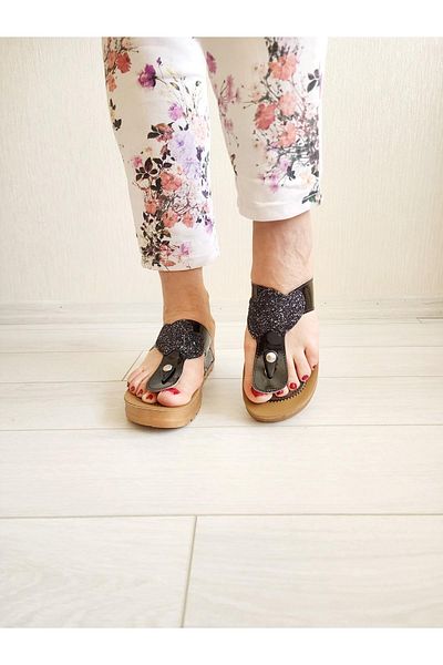 GEZER Women's Flip Flops Glitter Daily Beach Home and Outdoor Slippers