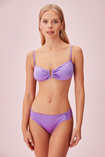 SUWEN Metal Aksesuarlı Straplez Bikini Üst