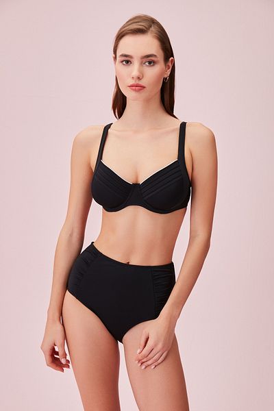 SUWEN Piping Underwire μπικίνι μπλούζα