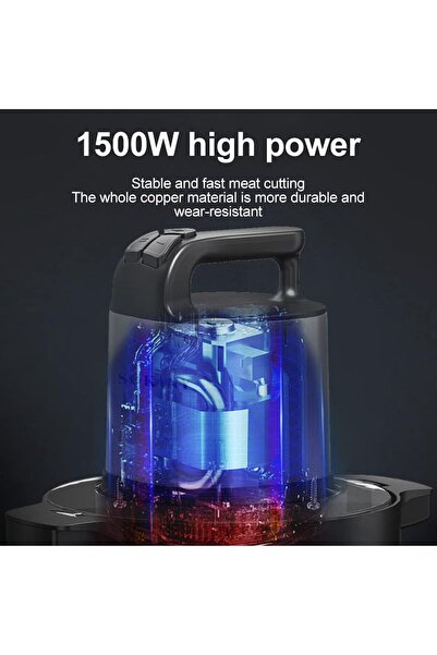 SOKANY 1500W Chopper 6.5 L Stainless Steel Bowl, 3 Speed Stages, Multi-Purpose Chopper, 4 Blades