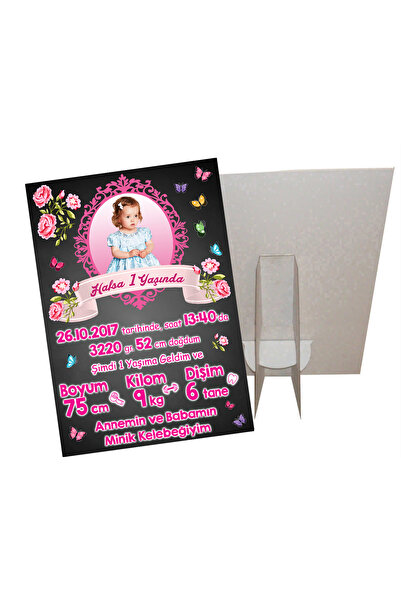 Sunligo Kelebek Anı Panosu Masa Üstü Ayaklı Pankart