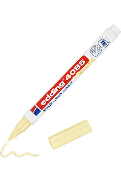 Edding 4085 Kara Tahta ve Cam Için Likit Sıvı Tebeşir Kalemi Pastel Sarı