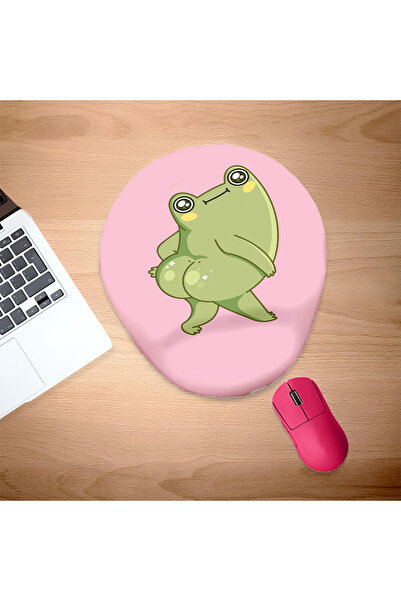 UcuruStore Parlak Popolu Kurbağa Bilek Destekli Mouse Pad