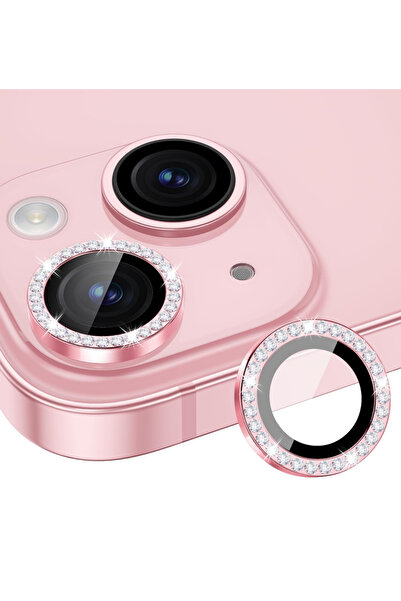 POWELL Iphone 11/12/12mini - Pink Color Stone Camera and Protector Set of 2